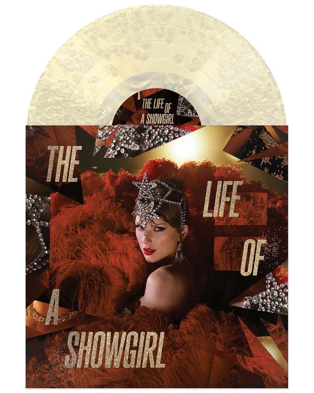 Taylor Swift Showgirl The Tiny Bubbles in Champagne Vinyl Record Pearlescent